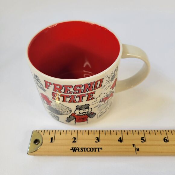 Starbucks Fresno State Bulldogs 14oz Mug Been There Series Campus Collection Box - Picture 9 of 13